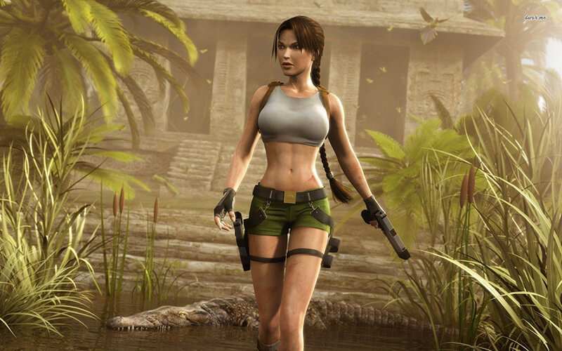 Nhân vật Lara Croft trong game hành động Tomb Raider